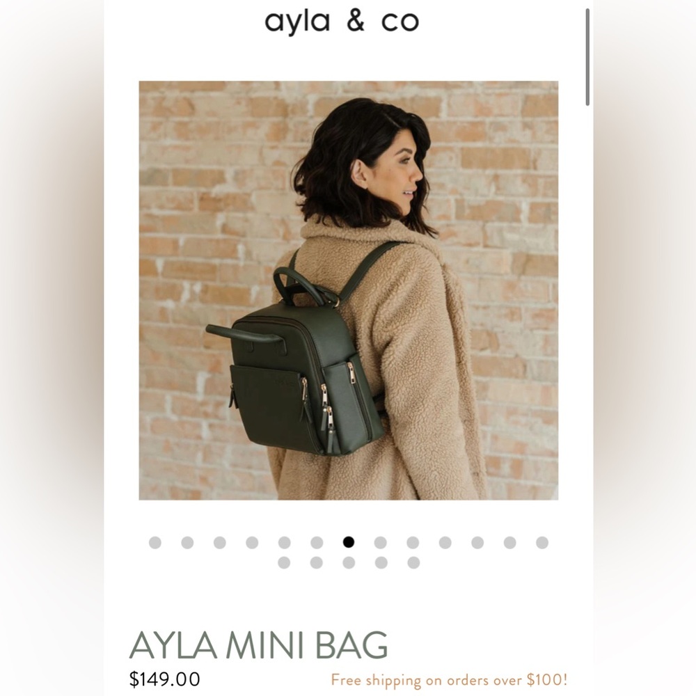 Ayla & Co mini diaper bag